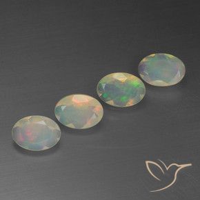 1.34 ct natürliche Mehrfarbig Opal-Edelsteine, Oval, Transparent
