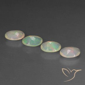 1.34 ct natürliche Mehrfarbig Opal-Edelsteine, Oval, Transparent