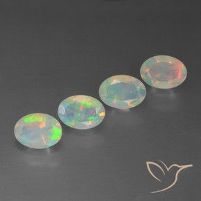 1.88 ct natürliche Mehrfarbig Opal-Edelsteine, Oval, Transparent