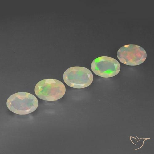 2.03 ct natürliche Mehrfarbig Opal-Edelsteine, Oval, Transparent