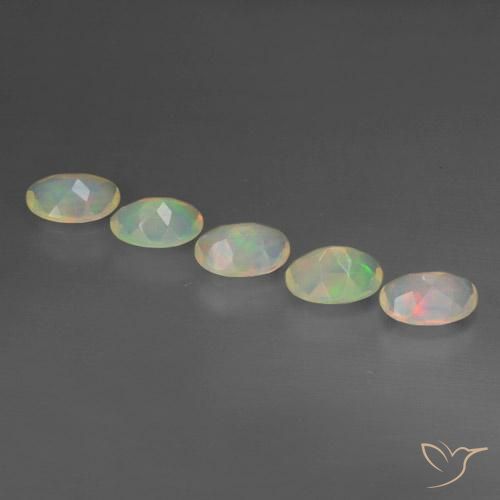 2.03 ct natürliche Mehrfarbig Opal-Edelsteine, Oval, Transparent