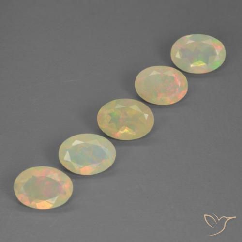 1.99ctw Natürlicher Mehrfarbig Opal, Oval, Transparent