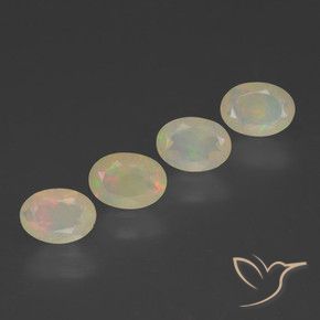 1.82 ct natürliche Mehrfarbig Opal-Edelsteine, Oval, Transparent