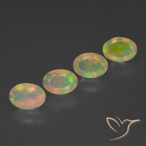 1.75 ct natürliche Mehrfarbig Opal-Edelsteine, Oval, Transparent