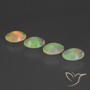 1.75 ct natürliche Mehrfarbig Opal-Edelsteine, Oval, Transparent