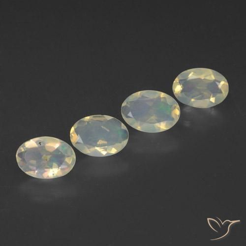 1.55 ct natürliche Mehrfarbig Opal-Edelsteine, Oval, Transparent