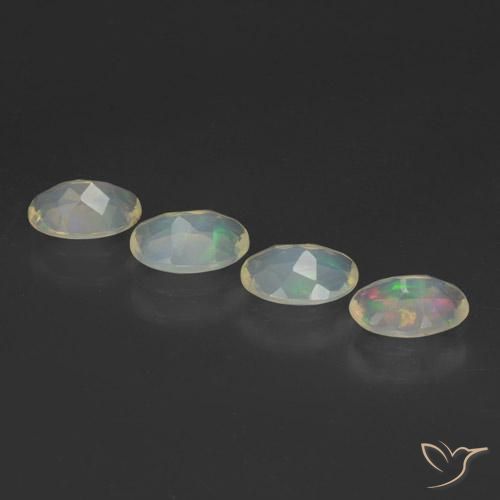 1.55 ct natürliche Mehrfarbig Opal-Edelsteine, Oval, Transparent