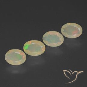 1.68 ct natürliche Mehrfarbig Opal-Edelsteine, Oval, Transparent