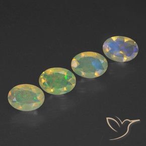1.81 ct natürliche Mehrfarbig Opal-Edelsteine, Oval, Transparent