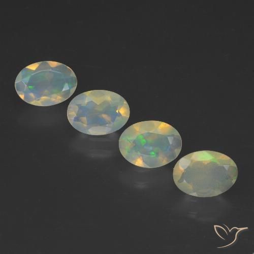 1.47ctw Natürlicher Mehrfarbig Opal, Oval, Transparent
