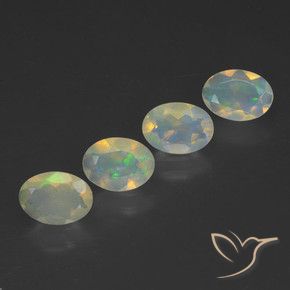 1.47 ct natürliche Mehrfarbig Opal-Edelsteine, Oval, Transparent