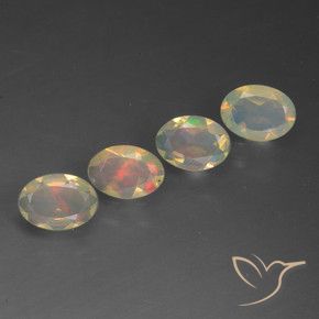 1.46 ct natürliche Mehrfarbig Opal-Edelsteine, Oval, Transparent