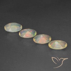 1.46 ct natürliche Mehrfarbig Opal-Edelsteine, Oval, Transparent