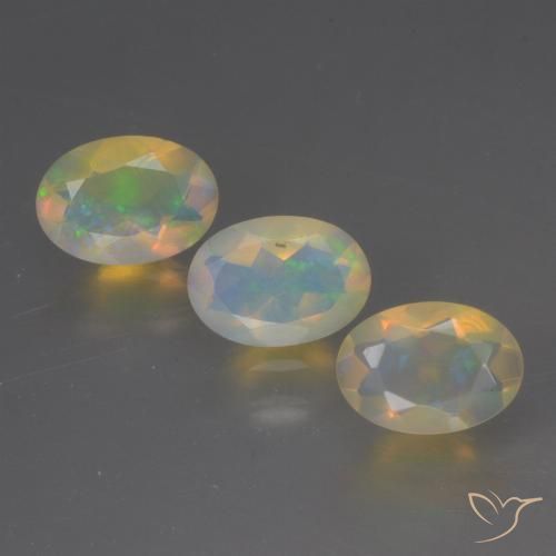1.30ctw Natürlicher Mehrfarbig Opal, Oval, Transparent