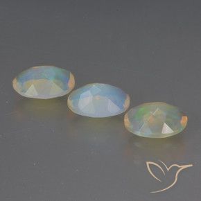 1.30 ct natürliche Mehrfarbig Opal-Edelsteine, Oval, Transparent