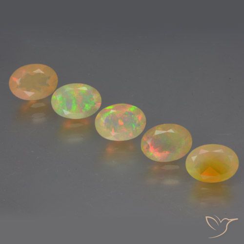 2.53ctw Natürlicher Mehrfarbig Opal, Oval, Transparent