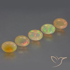 2.53 ct natürliche Mehrfarbig Opal-Edelsteine, Oval, Transparent