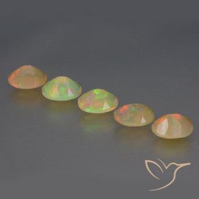 2.53 ct natürliche Mehrfarbig Opal-Edelsteine, Oval, Transparent