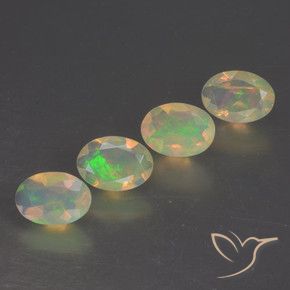 1.64 ct natürliche Mehrfarbig Opal-Edelsteine, Oval, Transparent
