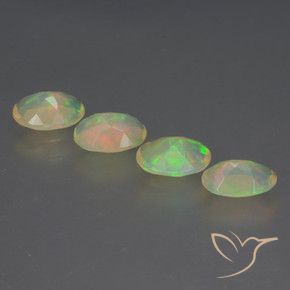 1.64 ct natürliche Mehrfarbig Opal-Edelsteine, Oval, Transparent