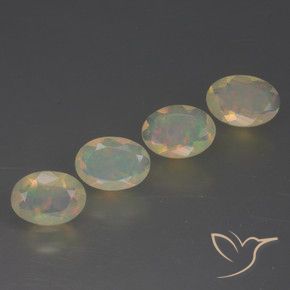 1.48 ct natürliche Mehrfarbig Opal-Edelsteine, Oval, Transparent