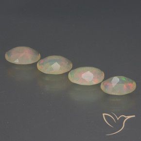 1.48 ct natürliche Mehrfarbig Opal-Edelsteine, Oval, Transparent