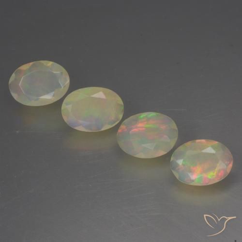 1.32ctw Natürlicher Mehrfarbig Opal, Oval, Transparent, Photo A
