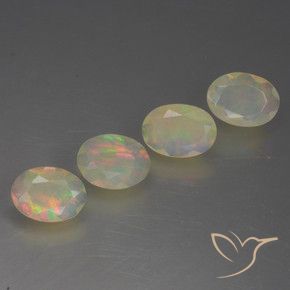 1.32 ct natürliche Mehrfarbig Opal-Edelsteine, Oval, Transparent