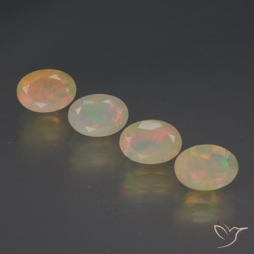 2.23ctw Natürlicher Mehrfarbig Opal, Oval, Transparent