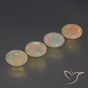2.23 ct natürliche Mehrfarbig Opal-Edelsteine, Oval, Transparent