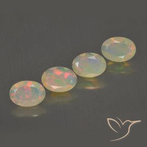 1.38 ct natürliche Mehrfarbig Opal-Edelsteine, Oval, Transparent