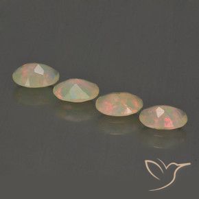 1.38 ct natürliche Mehrfarbig Opal-Edelsteine, Oval, Transparent