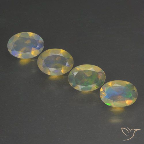 1.47ctw Natürlicher Mehrfarbig Opal, Oval, Transparent