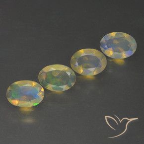 1.47 ct natürliche Mehrfarbig Opal-Edelsteine, Oval, Transparent