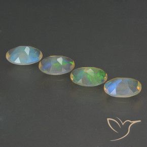 1.47 ct natürliche Mehrfarbig Opal-Edelsteine, Oval, Transparent