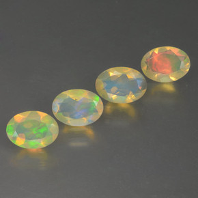 1.60 ct natürliche Mehrfarbig Opal-Edelsteine, Oval Schliff, Transparent