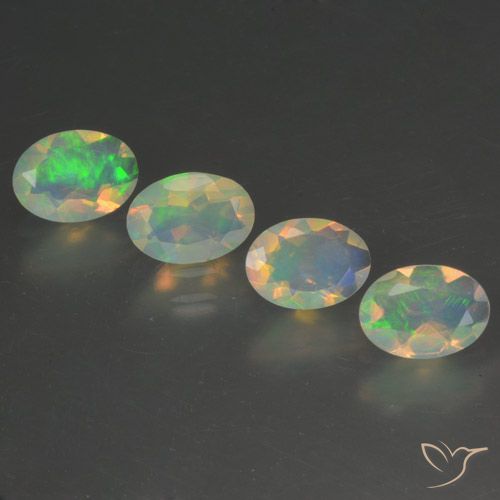 1.54ctw Natürlicher Mehrfarbig Opal, Oval, Transparent
