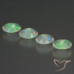1.54 ct natürliche Mehrfarbig Opal-Edelsteine, Oval, Transparent