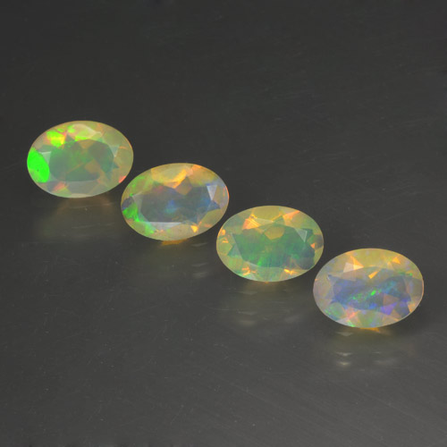 1.63 ct natürliche Mehrfarbig Opal-Edelsteine, Oval Schliff, Transparent