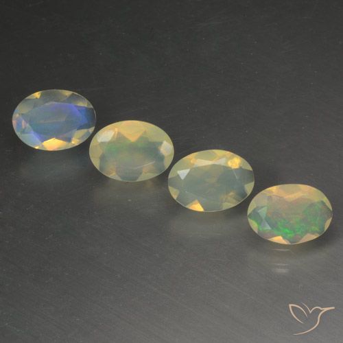 1.43ctw Natürlicher Mehrfarbig Opal, Oval, Transparent
