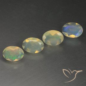 1.43 ct natürliche Mehrfarbig Opal-Edelsteine, Oval, Transparent