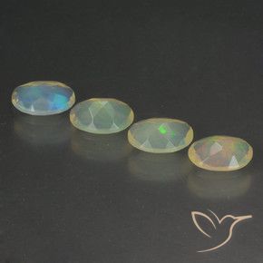 1.43 ct natürliche Mehrfarbig Opal-Edelsteine, Oval, Transparent