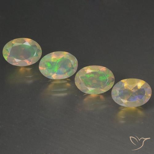 1.55ctw Natürlicher Mehrfarbig Opal, Oval, Transparent