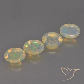 1.72 ct natürliche Mehrfarbig Opal-Edelsteine, Oval, Transparent