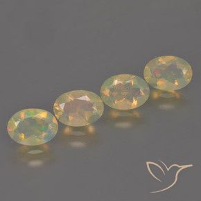 1.81 ct natürliche Mehrfarbig Opal-Edelsteine, Oval, Transparent