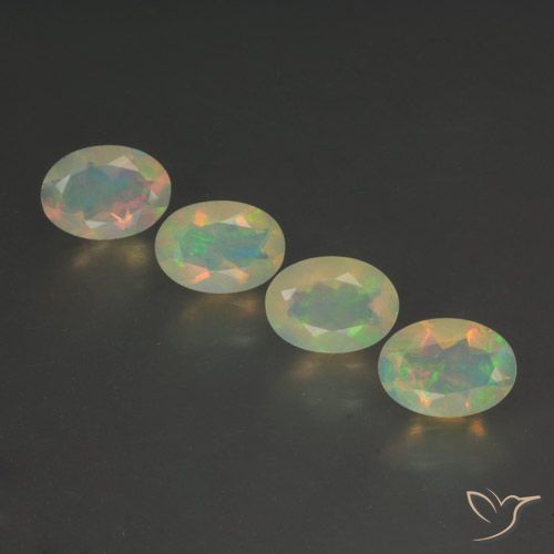 1.69ctw Natürlicher Mehrfarbig Opal, Oval, Transparent