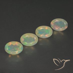 1.69 ct natürliche Mehrfarbig Opal-Edelsteine, Oval, Transparent