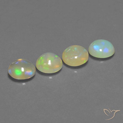 2.76ctw Natürlicher Mehrfarbig Opal, Runden, Transparent