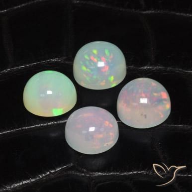 6.67 ct natürliche Mehrfarbig Opal-Edelsteine, Runden, Transparent
