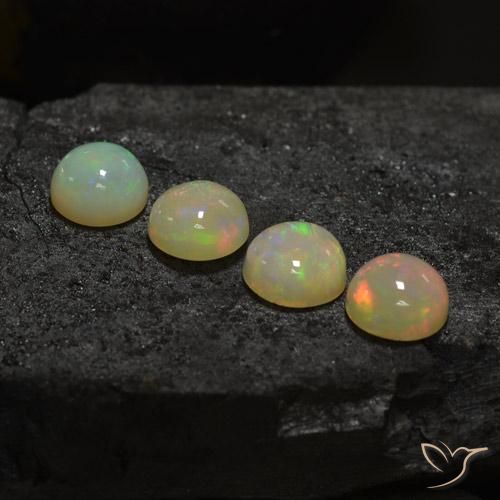 5.72 ct natürliche Mehrfarbig Opal-Edelsteine, Runden, Lichtdurchlässig